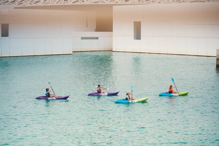 group kayaking