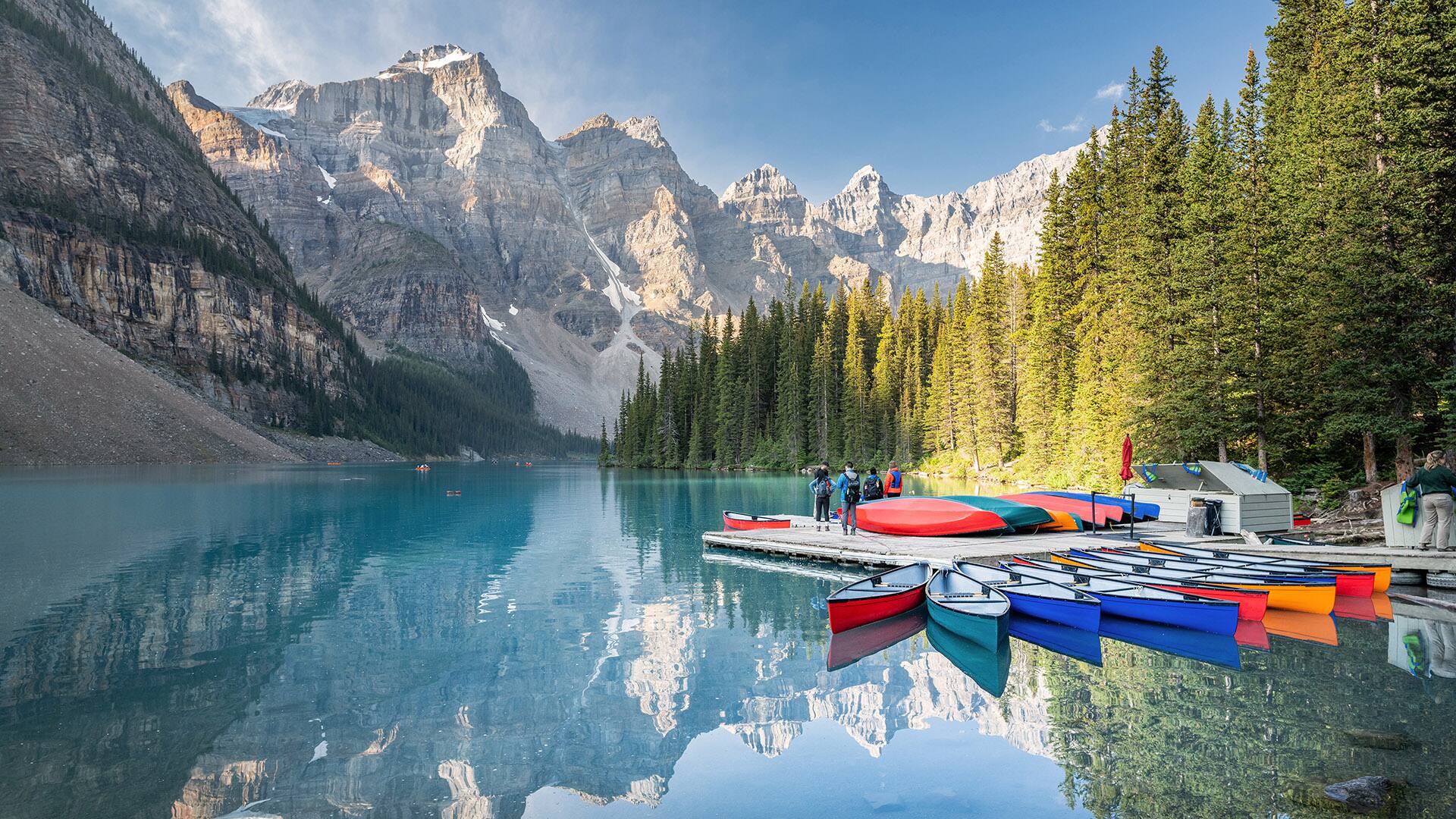 Beautiful Moraine Lake at Banff National Park. Alberta, Canada