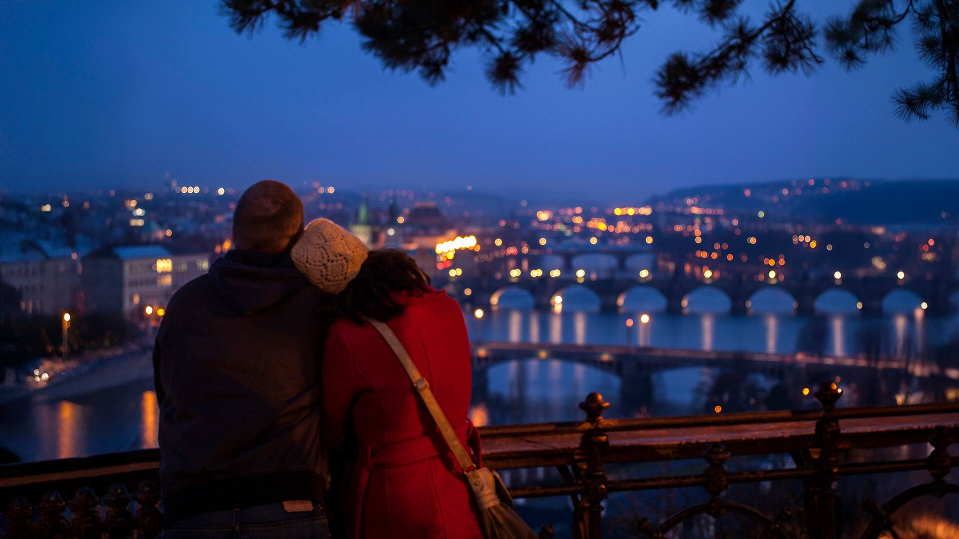 Photo taken from the Letenské Park whith the view of all the bridges crossing Vtlava river in Prague