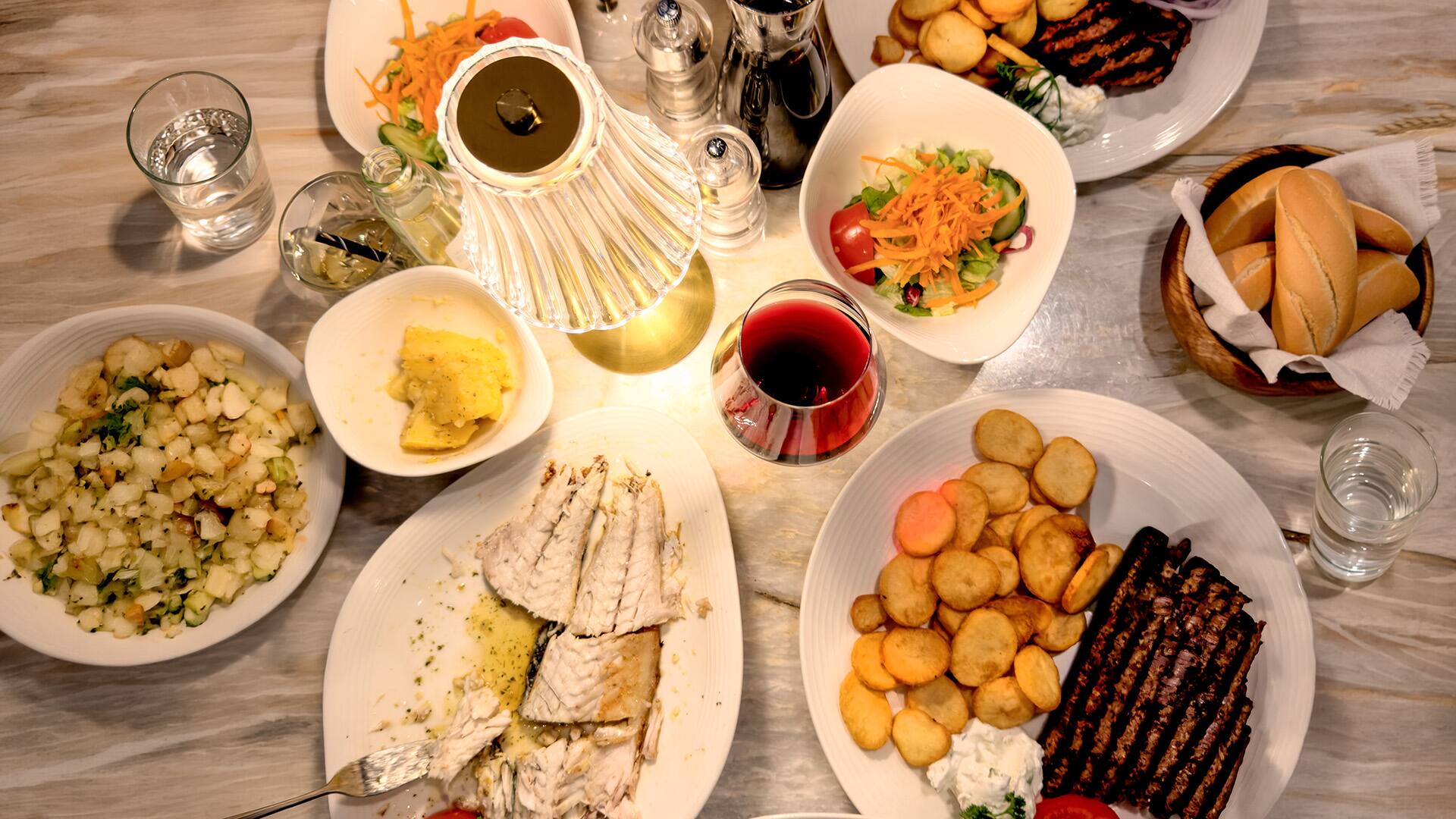 Dinner at the restaurant in Luxembourg