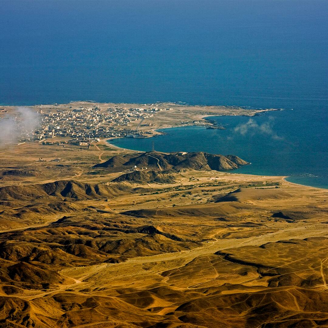 Sultanate Of Oman, Near Salalah, View From Jebel Samhan To Mirbat