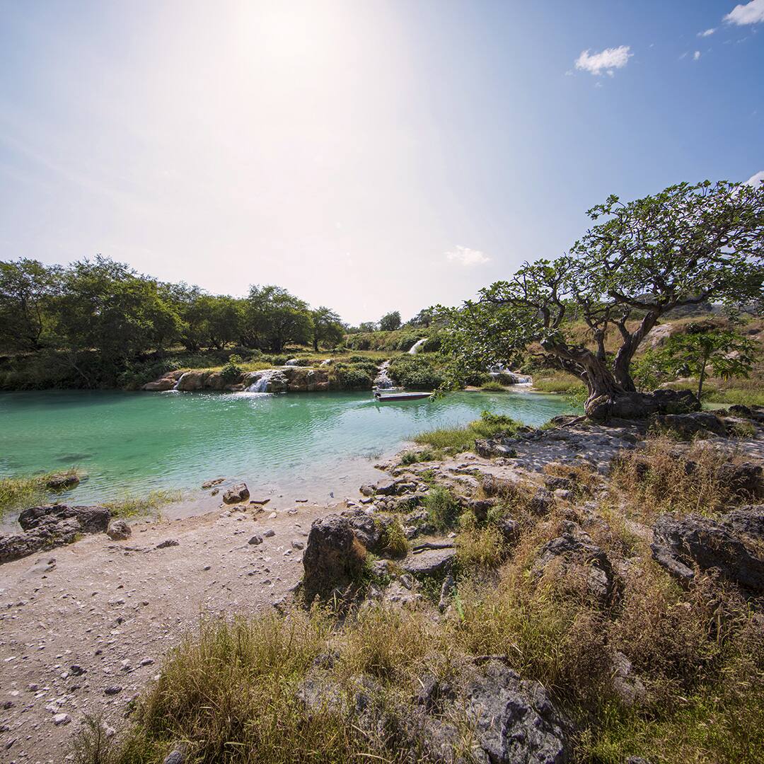 Wadi Darbat near Salalah, Dhofar Province, Oman, Asia