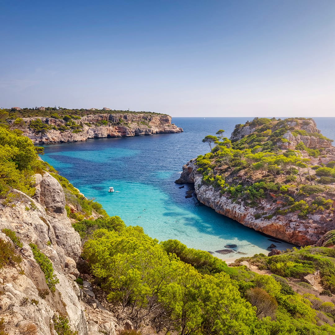 Caló des Moro (Cala de Sa Comuna) on east coast on Spanish Balearic island of Majorca / Spain