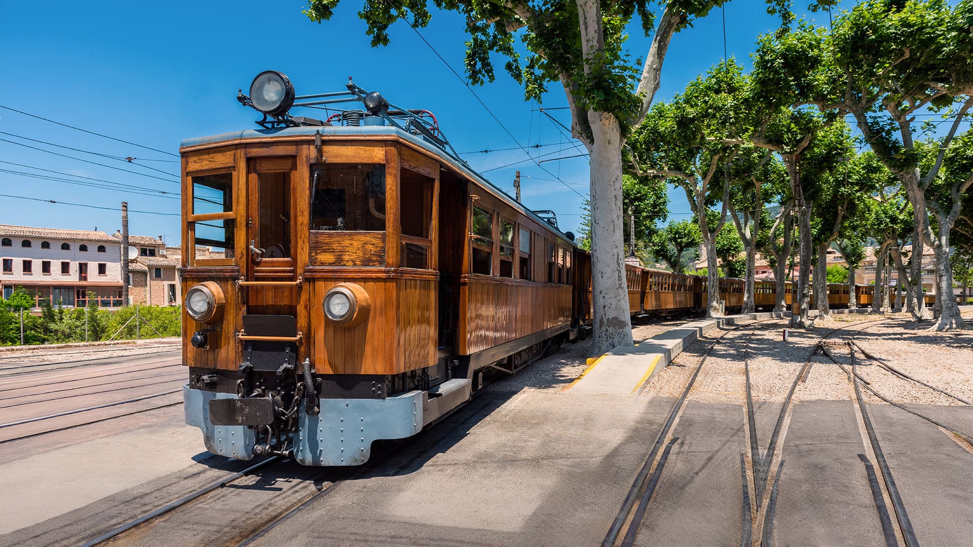 Train on Station in Soller Mallorca