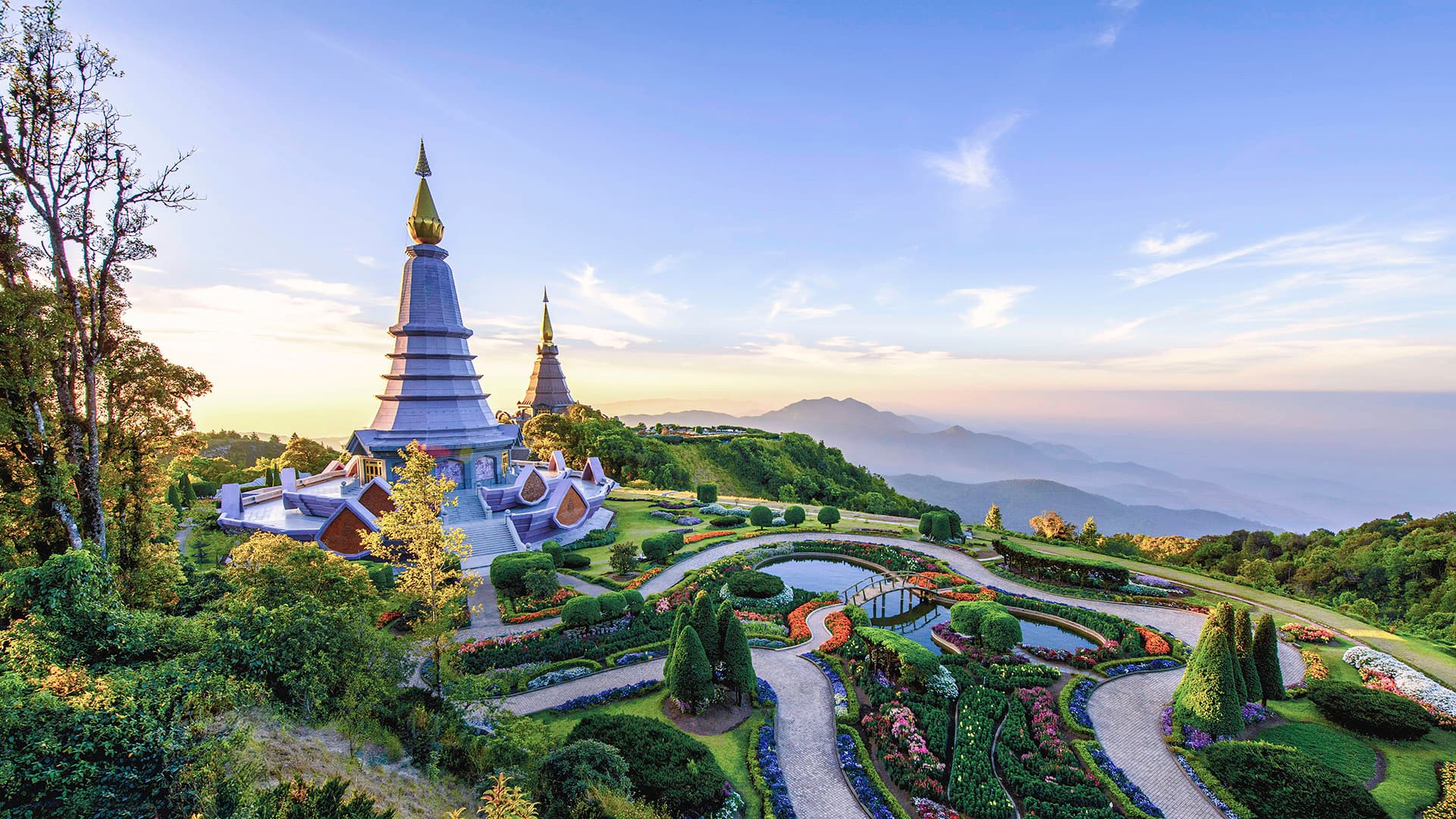 Landmark pagoda in doi Inthanon national park at Chiang mai