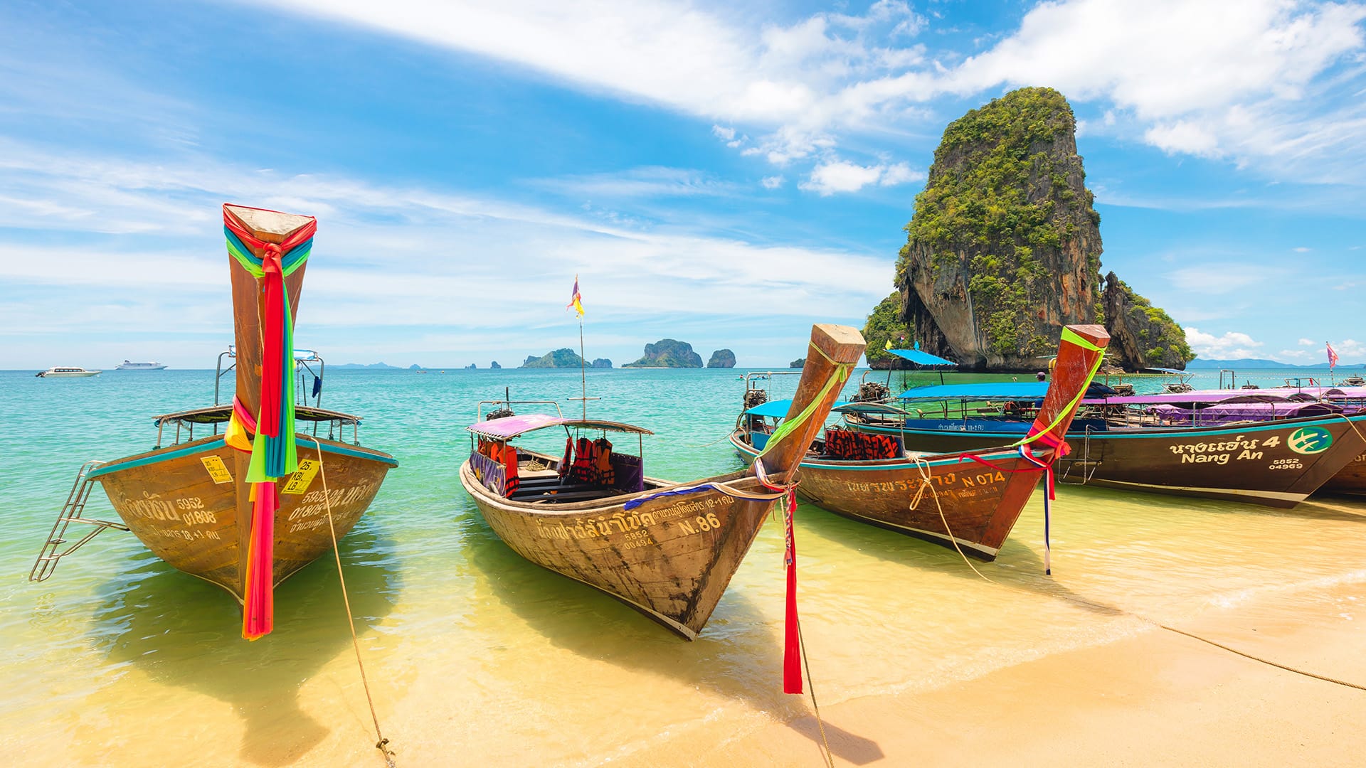 Typical long tail boat in Island of Thailand