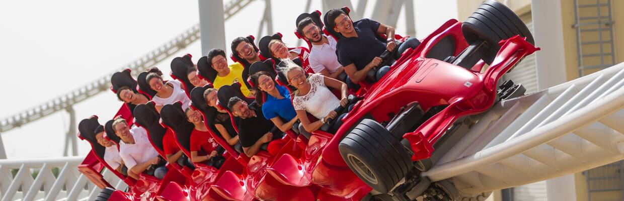 ferrari world roller coaseter