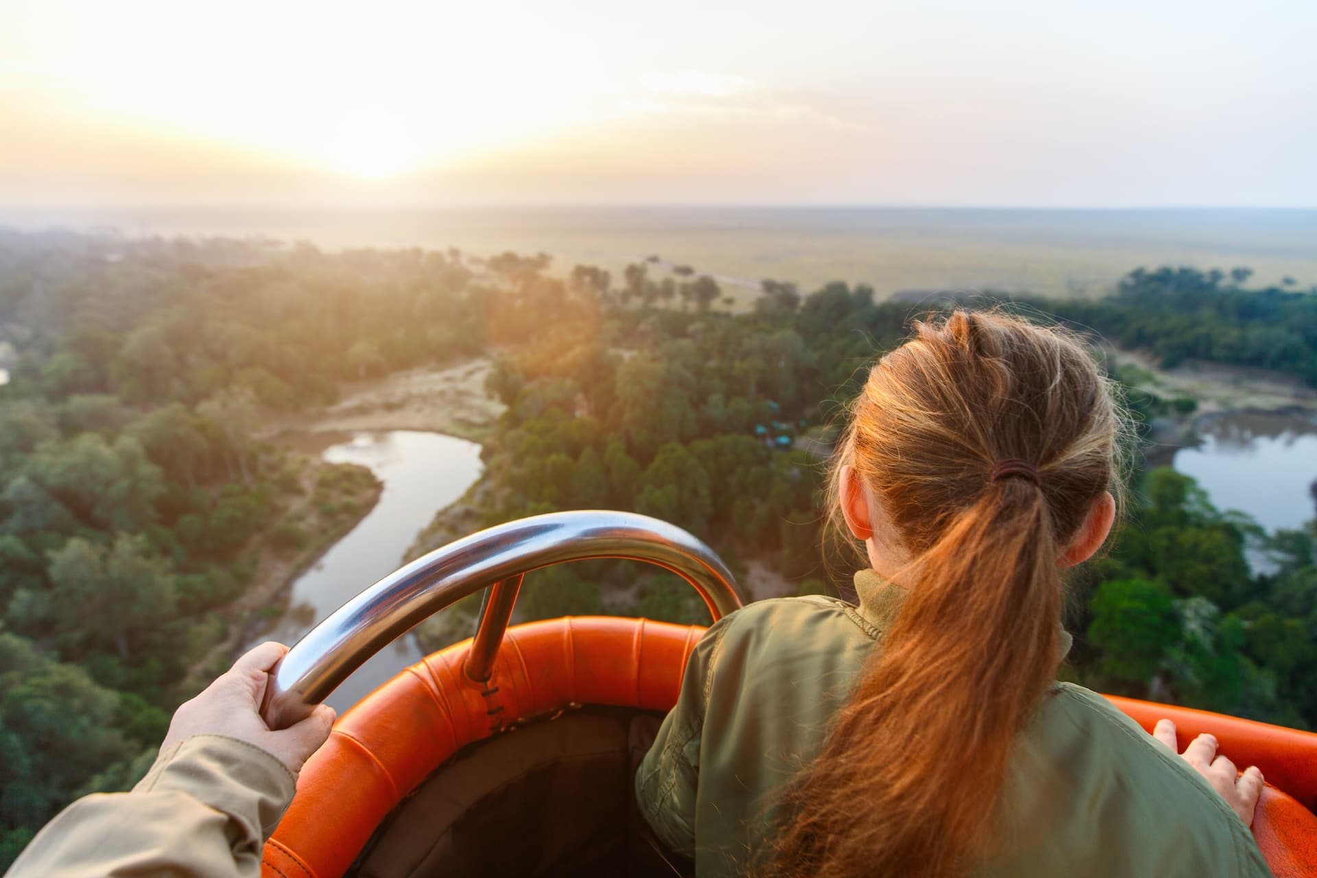 Girl overlooking