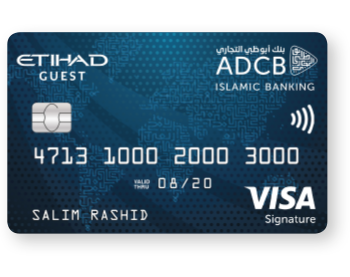 ADCB Islamic Etihad Guest Signature Card