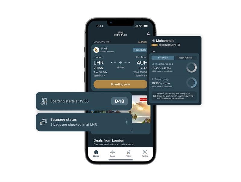 Etihad Airways app