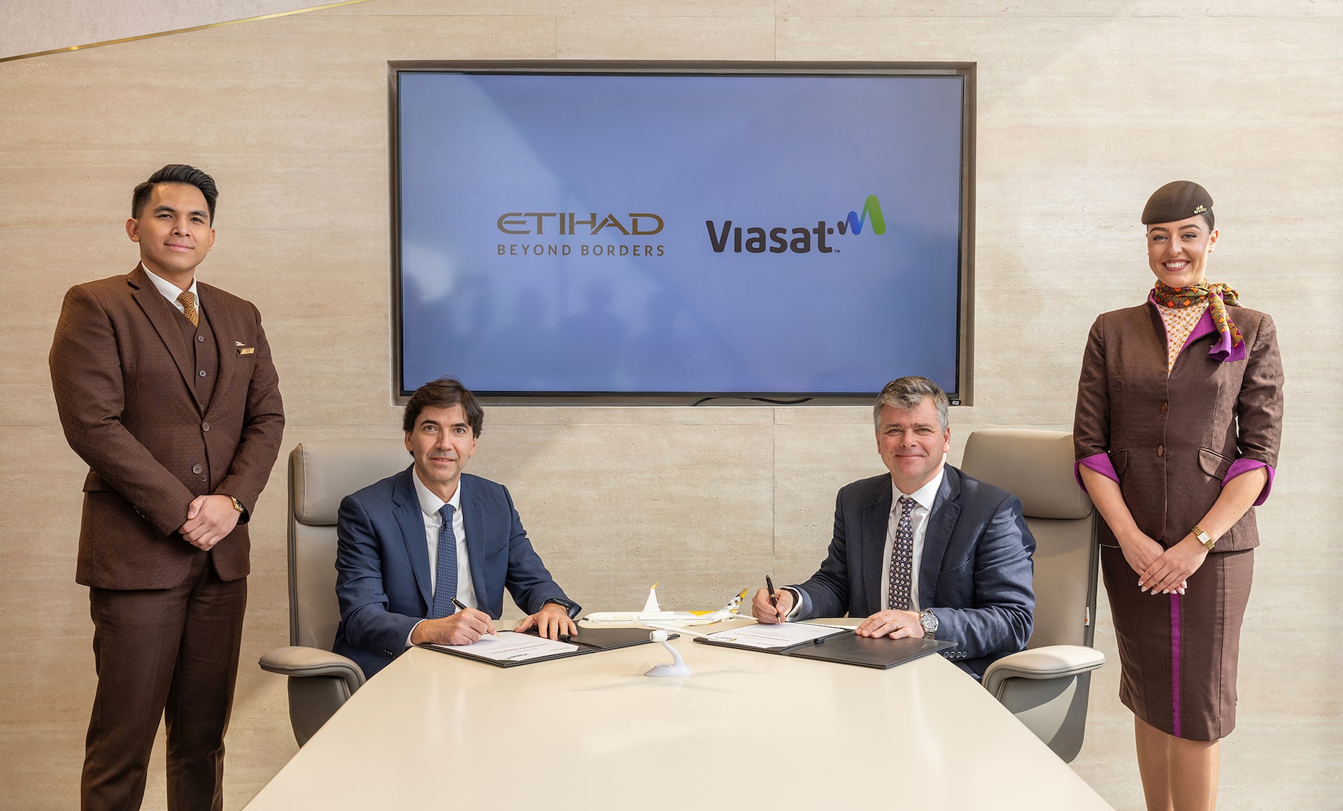 Etihad Airways enhances guest experience with expanded Viasat partnership, bringing seamless streaming and high-speed connectivity across majority of fleet 