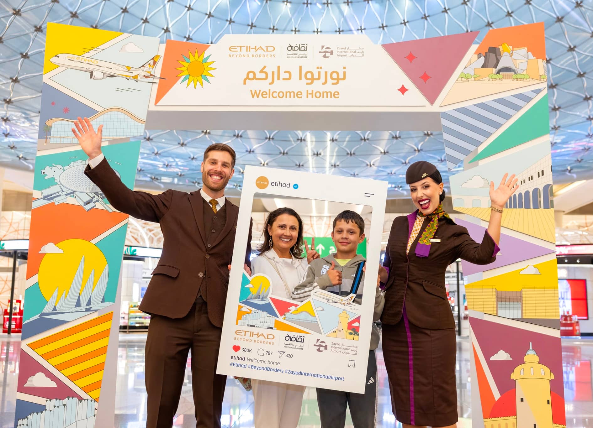 Etihad Airways, Abu Dhabi Airports and the Culture Sector of Department of Culture and Tourism - Abu Dhabi Partner to Welcome Families Home to the Emirate's Museums, Heritage and Cultural Experiences