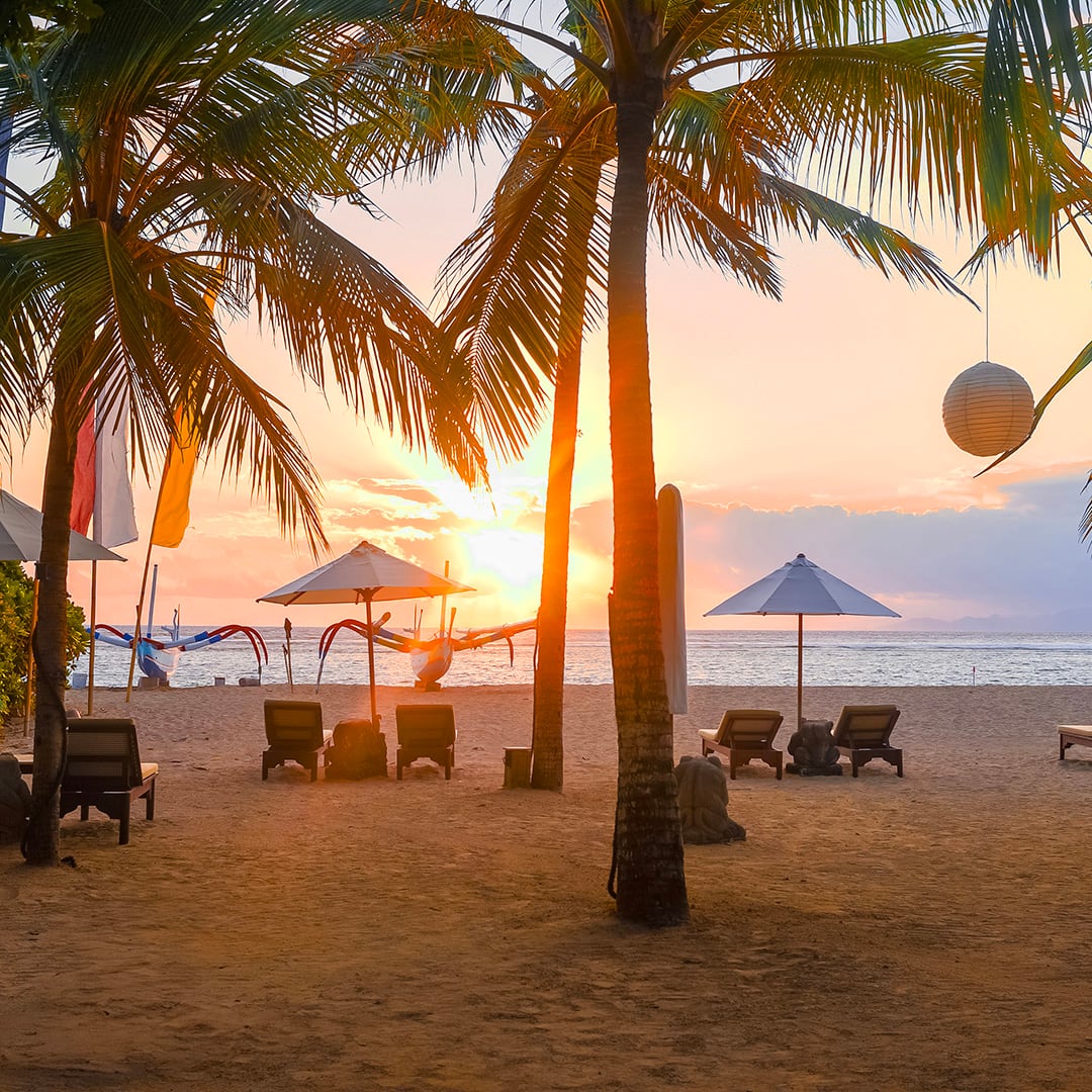 Stunning beautiful sunlight beach