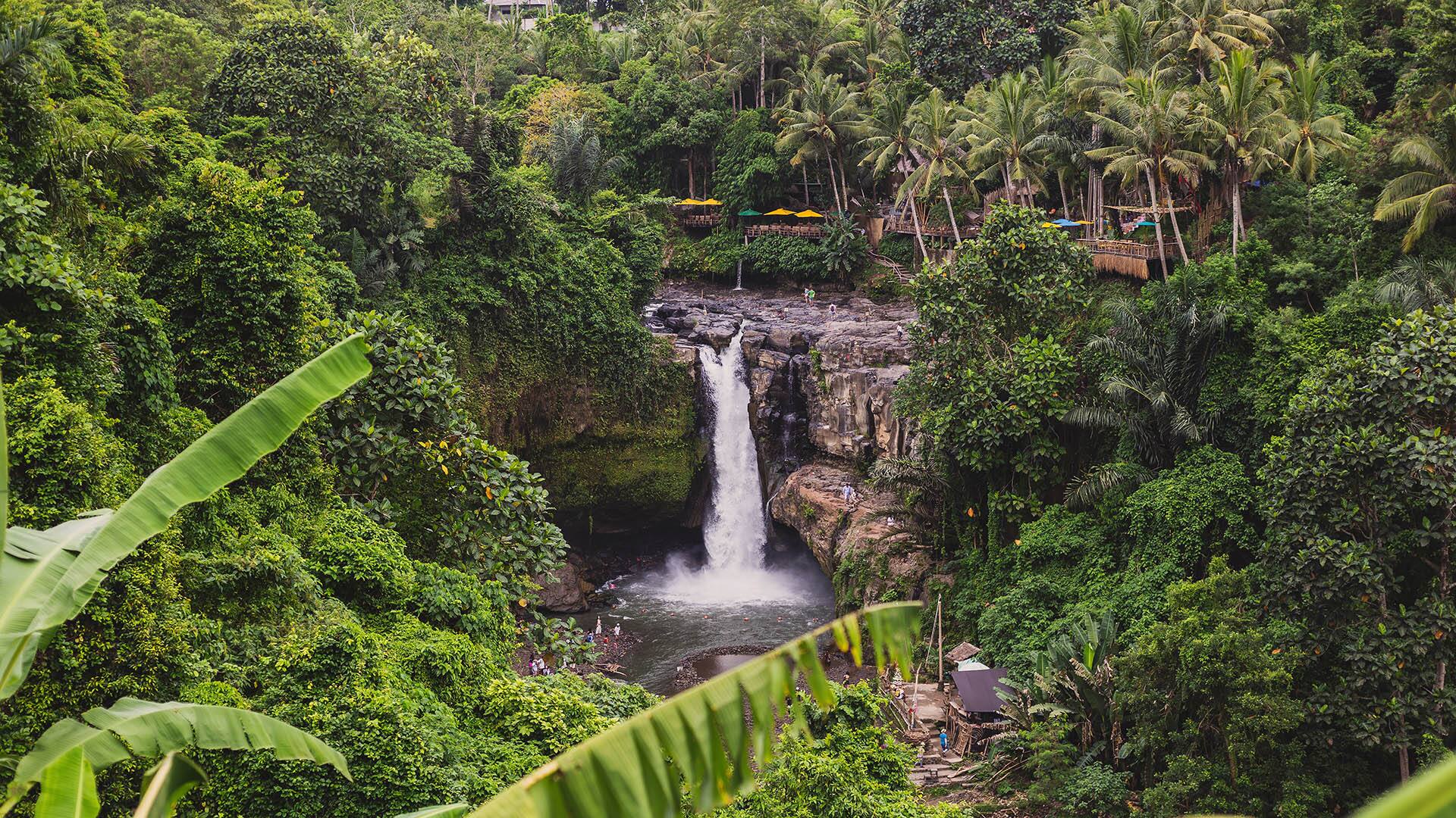 View of Tegenungan Waterfall in Bali, Indonesia