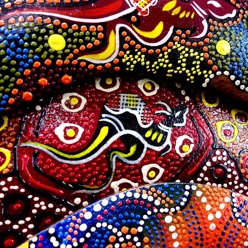hand painted boomerang australia 