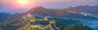 china great wall sunset