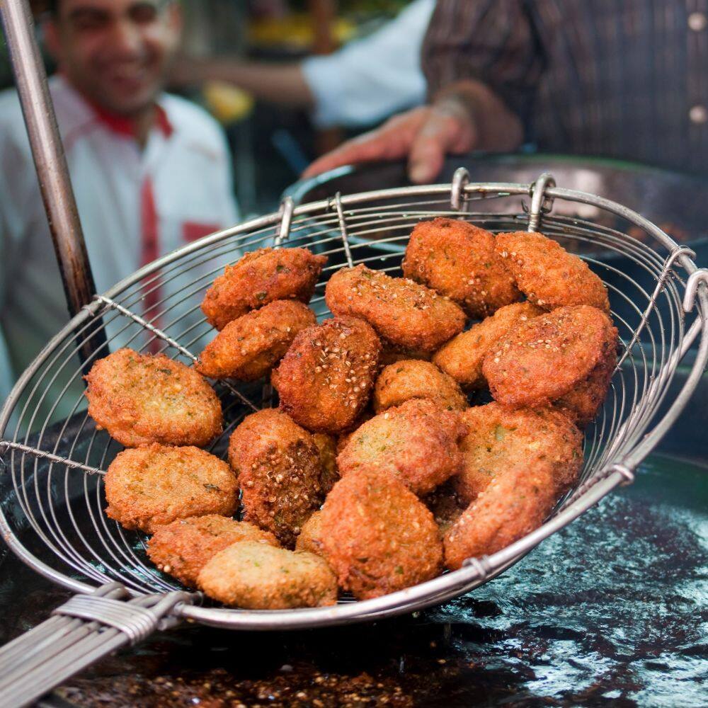 falafel from a market in cairo egypt 