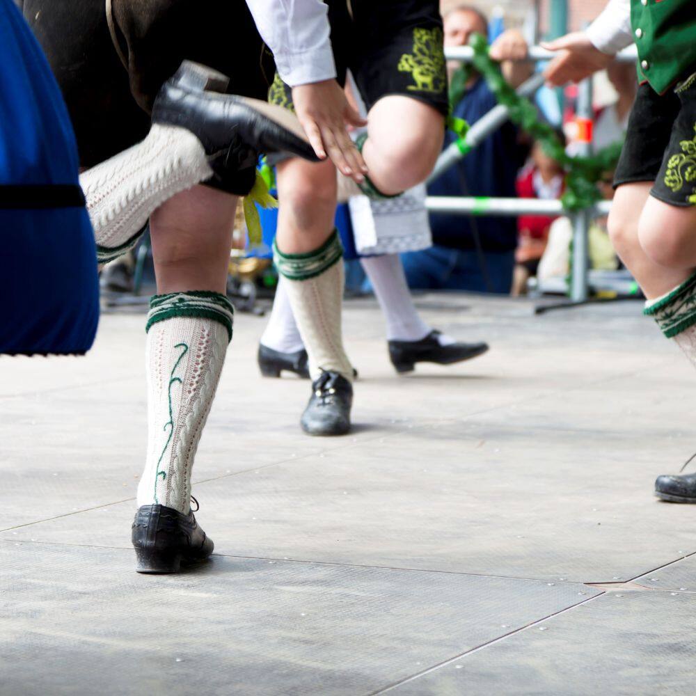 bavarian folk dance at Oktoberfest in munich 