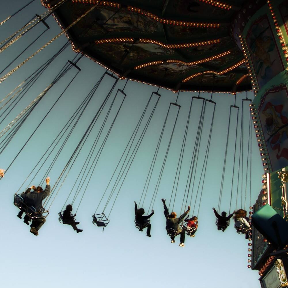shot of a chairoplane hong kong