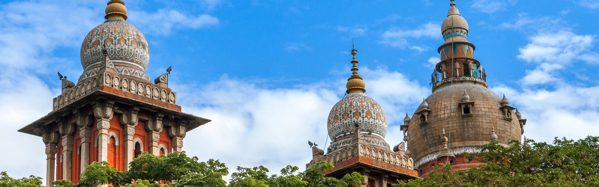 beautiful building of the high court in chennai india