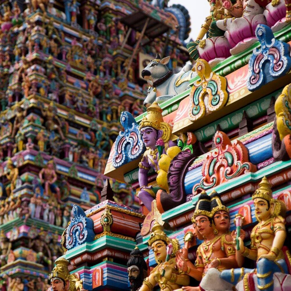 colourful and detailed kapaleeshwarar temple in chennai india