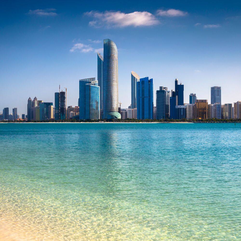 abu dhabi skyline in the daytime