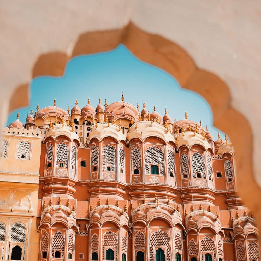inside of the hawa mahal in india