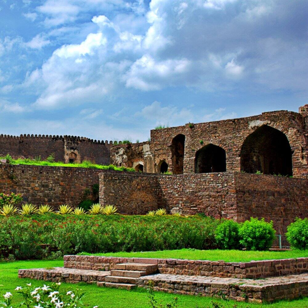 the fort golconda gardens hyderabad