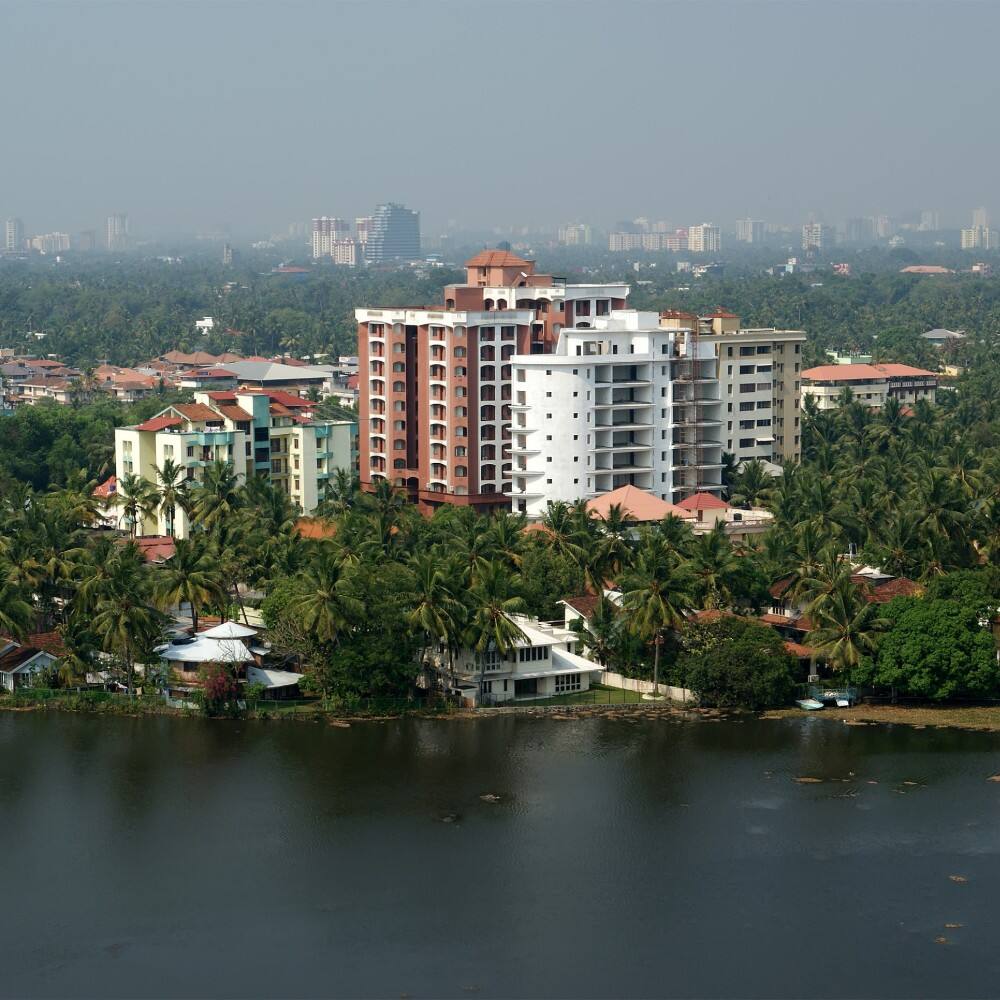 view of some of the hotels in kochi by the coast