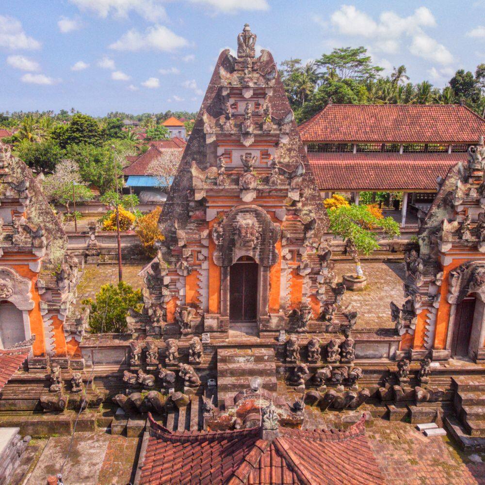  roofs of a temple in indonesi