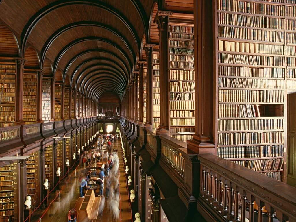 beautiful old library trinity college