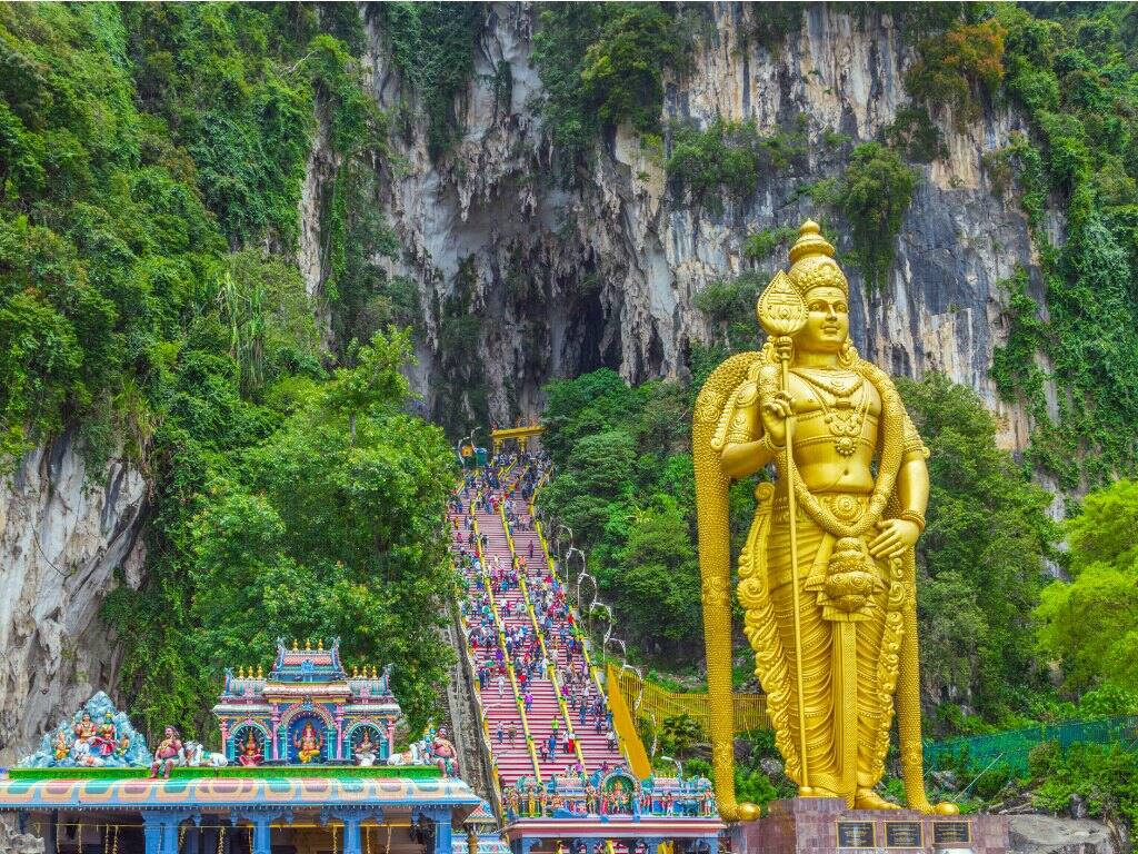 batu caves and lord murugan kuala lumpur malaysia
