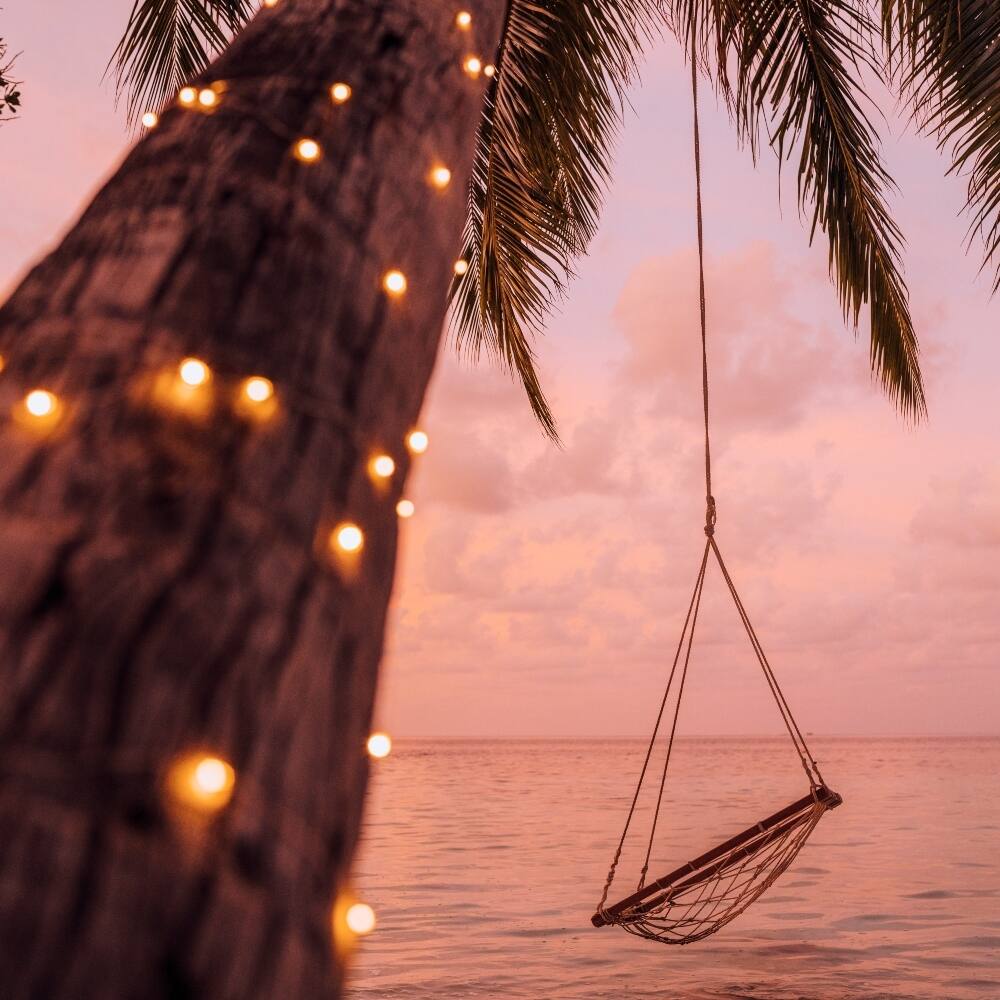 swing on a maldives beach