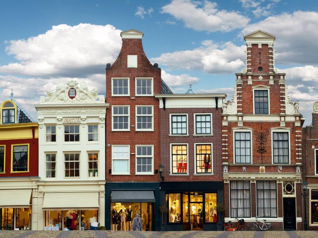 amsterdam dutch architecture in the city centre 