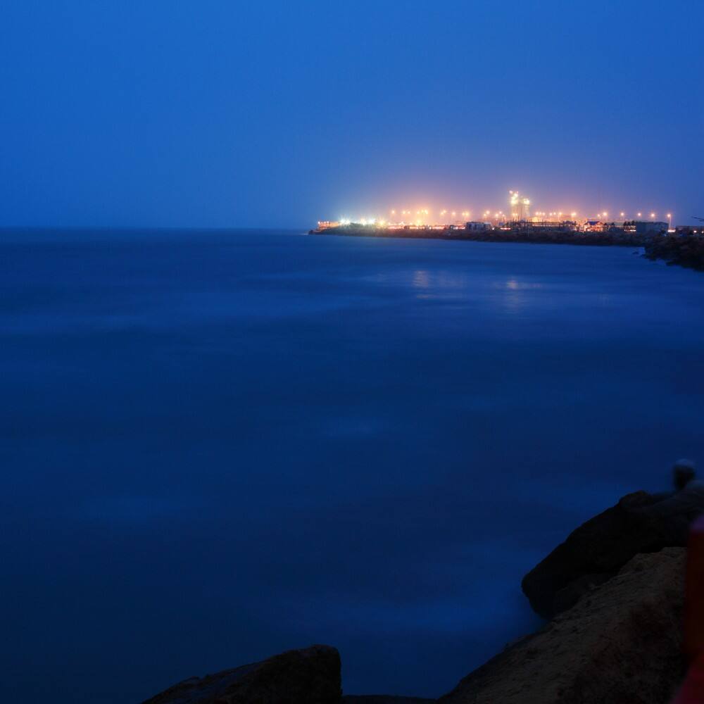 karachi marina pictured in the evening 