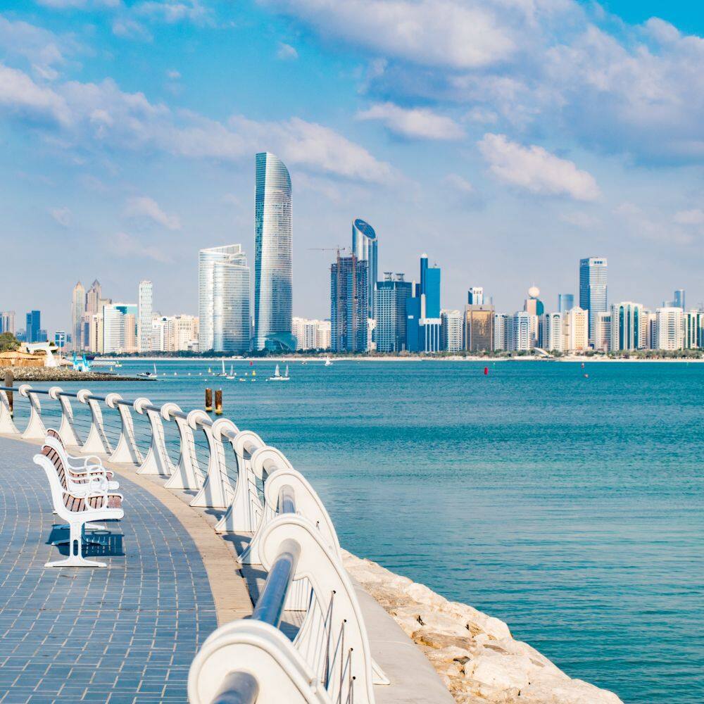 view of abu dhabi promenade