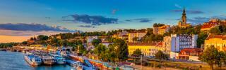 serbia skyline and beach sunset