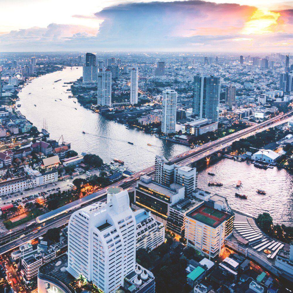 aerial view bangkok 