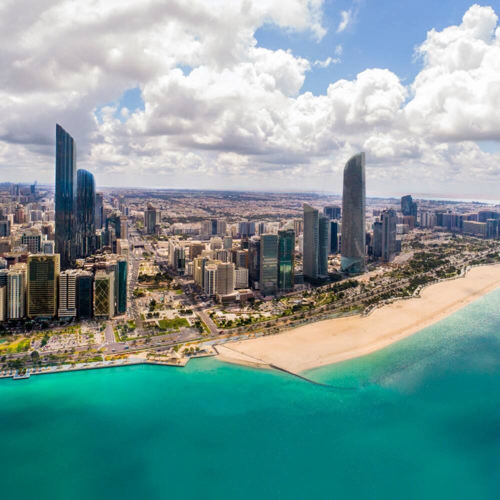 aerial view abu dhabi 