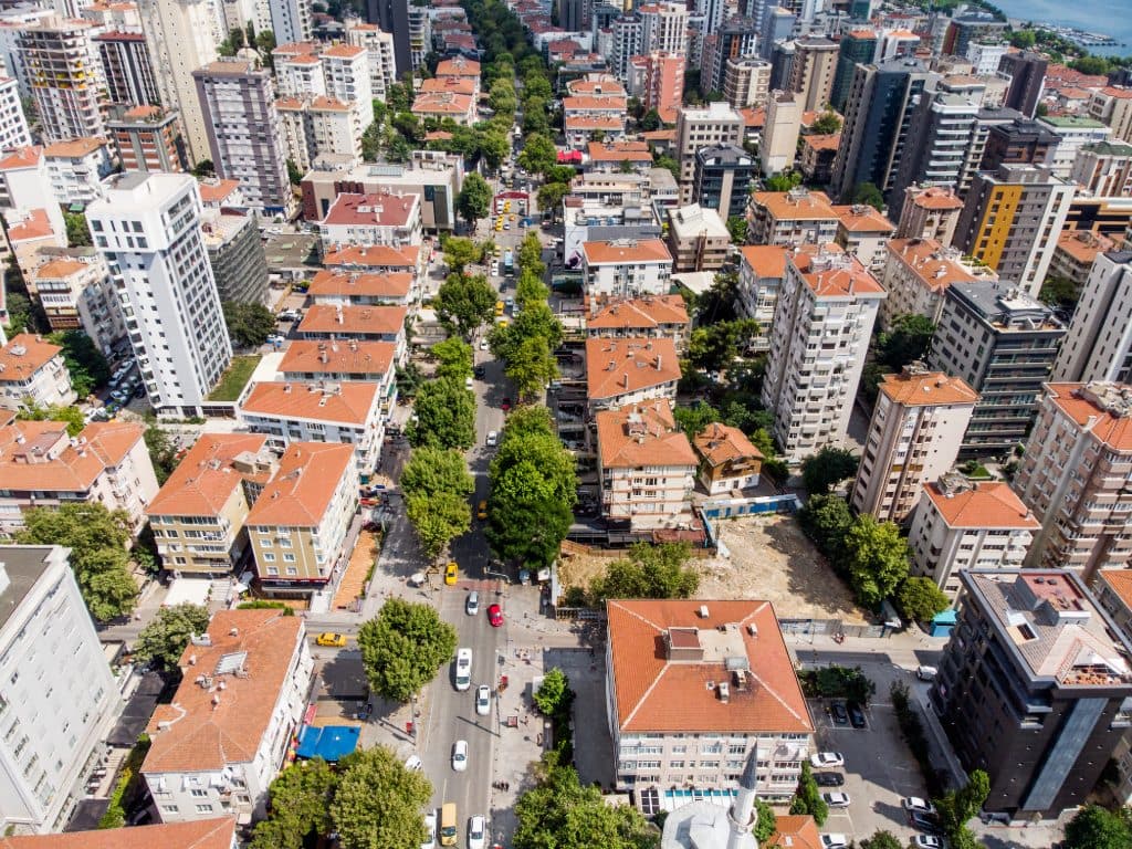 aerial view of turkey bagat avenue