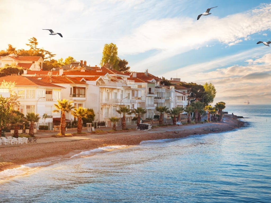 beautiful turkey princess island at sunset