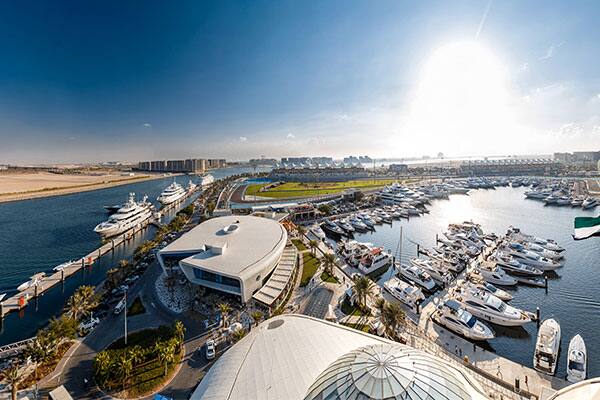 yas marina aerial view
