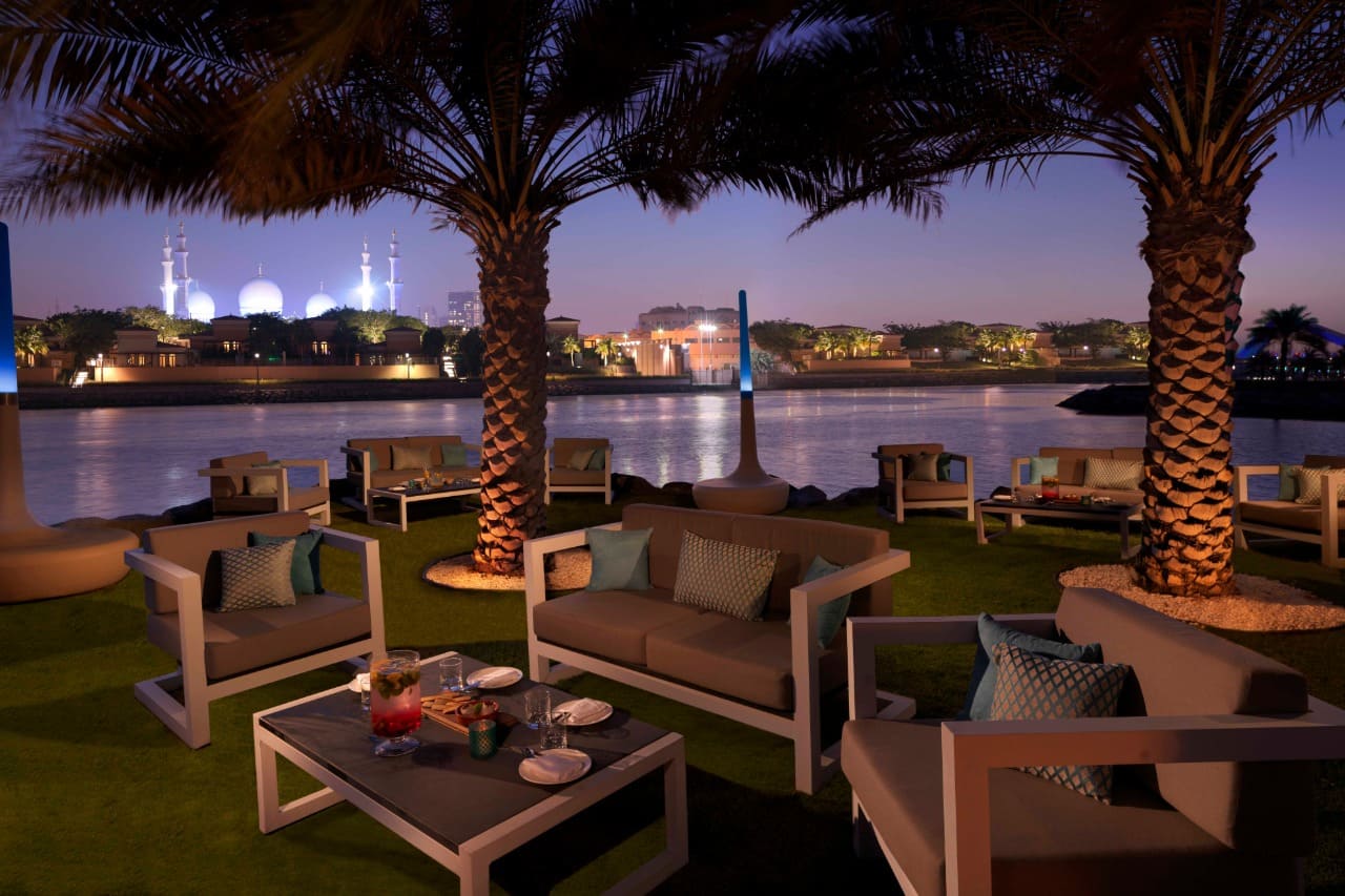 fairmont outdoor pool at nightfall