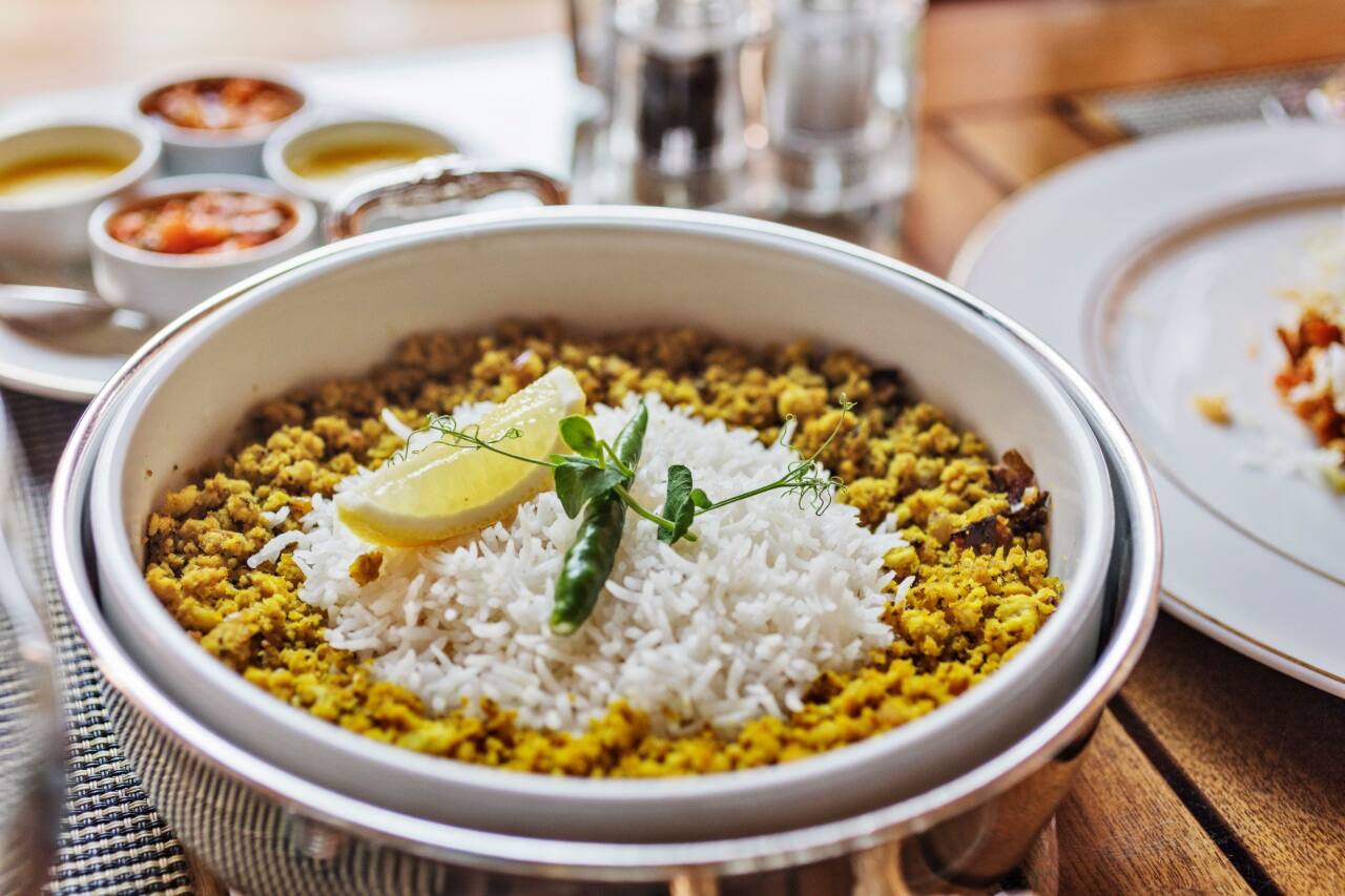 traditional food in the heritage village in abu dhabi