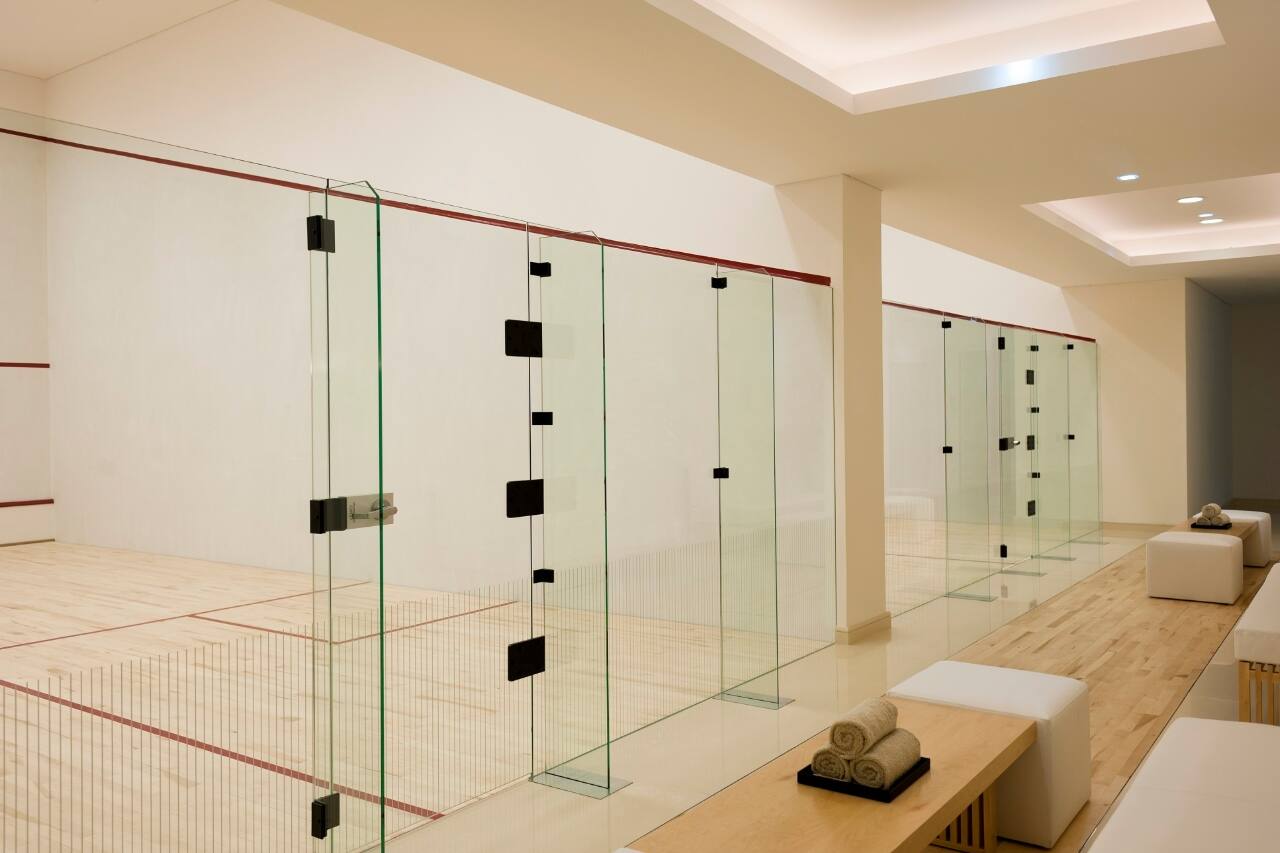 indoor squash court at st regis in abu dhabi