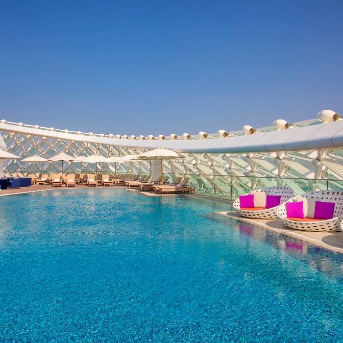 outdoor pool at w abu dhabi hotel