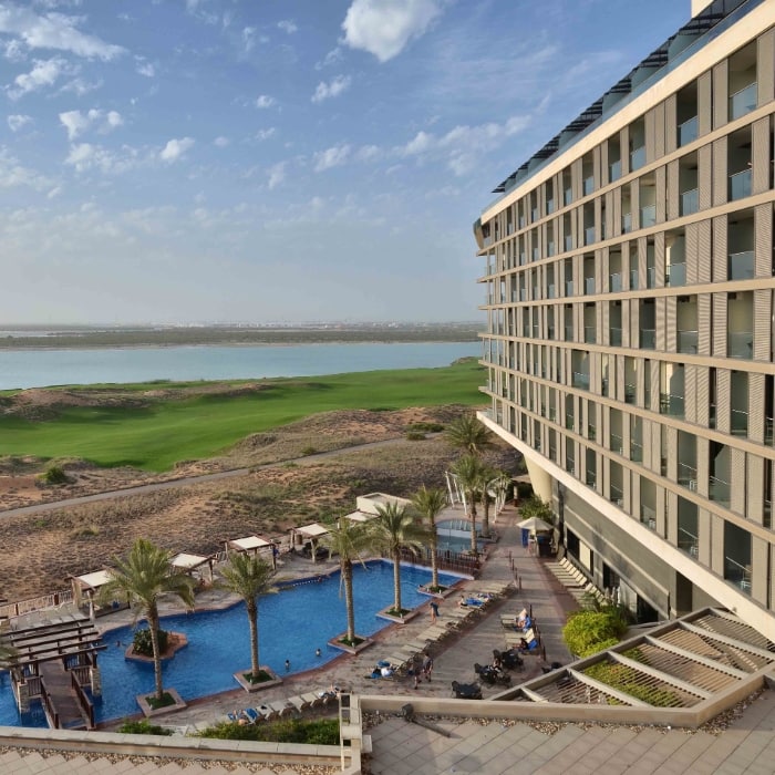 view from radisson blu pool and golf course