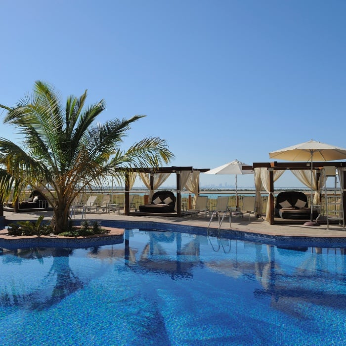 poolside cabanas radisson blu abu dhabi