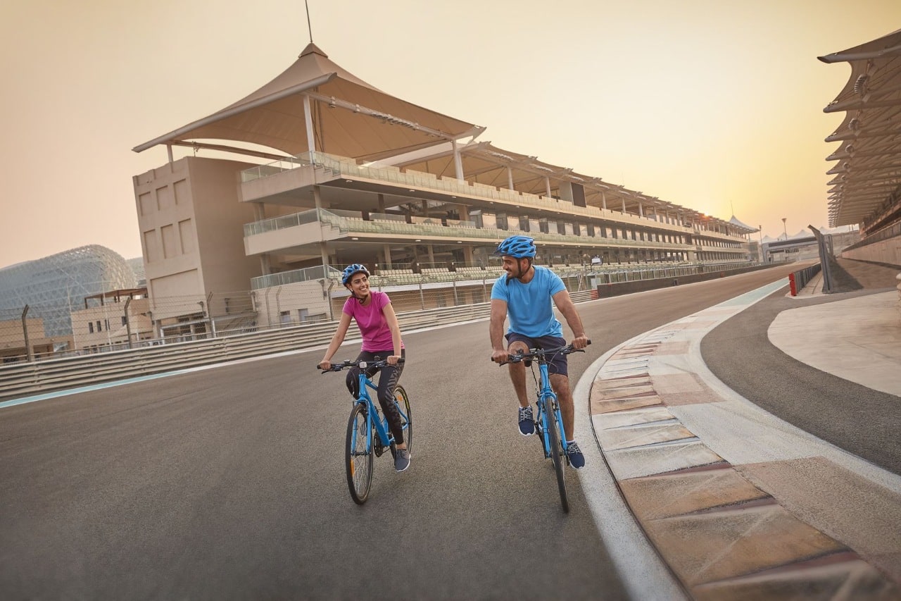 yas marina circuit cycling on track