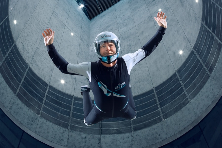 indoor skydiving at clymb in abu dhabi